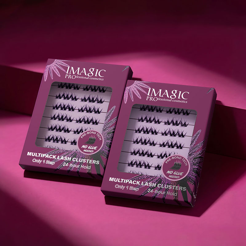 Eyelash Extension No 8 - IMAGIC-extensiones de grupos de pestañas, paquete