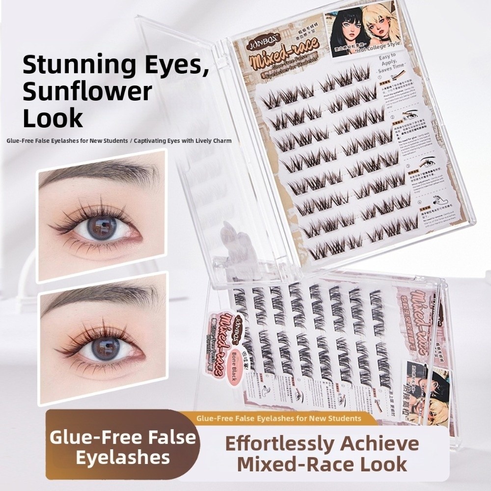 Eyelash Extension No 8 - Pestañas Postizas Gruesas Autoadhesivas Estilo Cómico