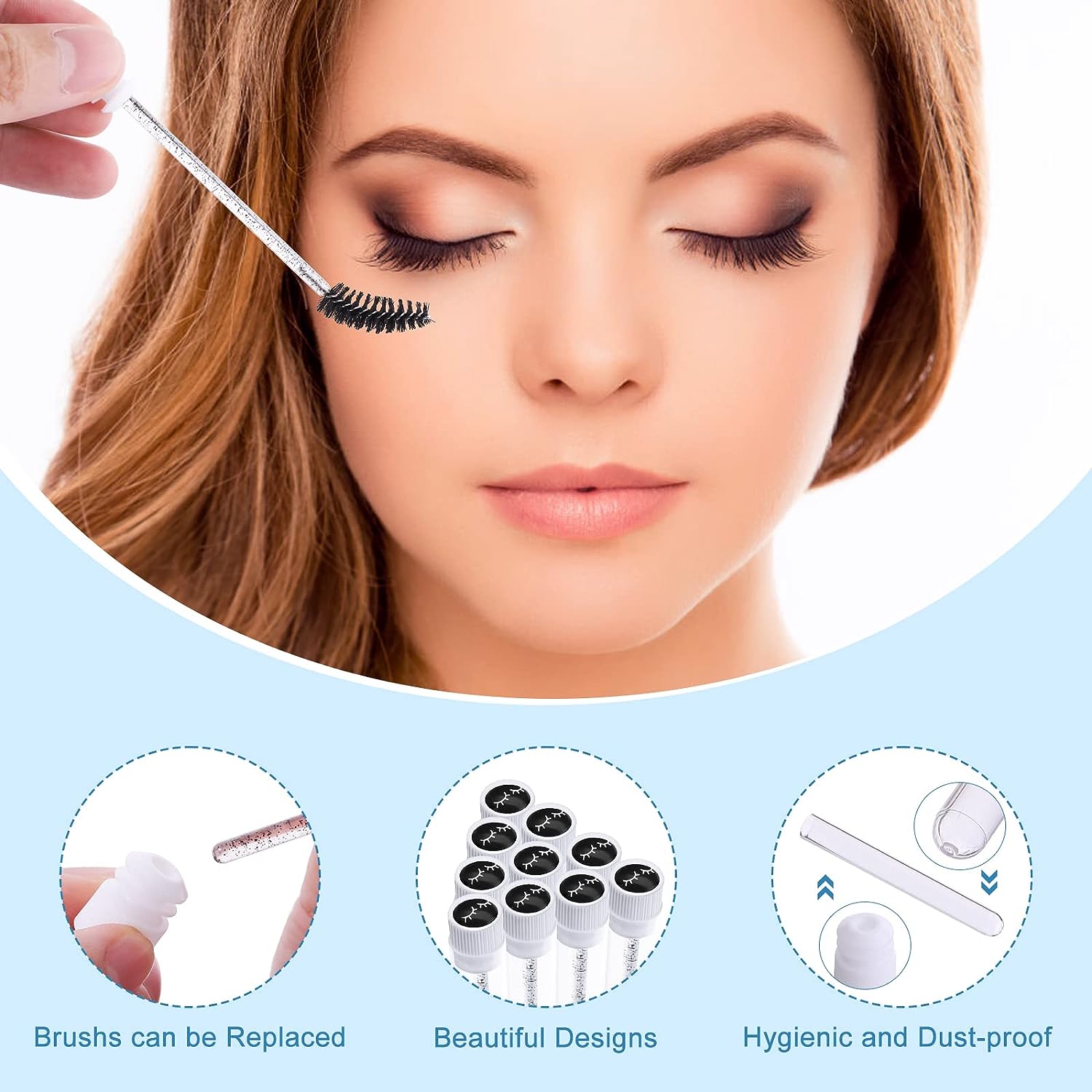 Juego de limpieza de pestañas, - Eyelash Extension Wash Kit reseña y precio