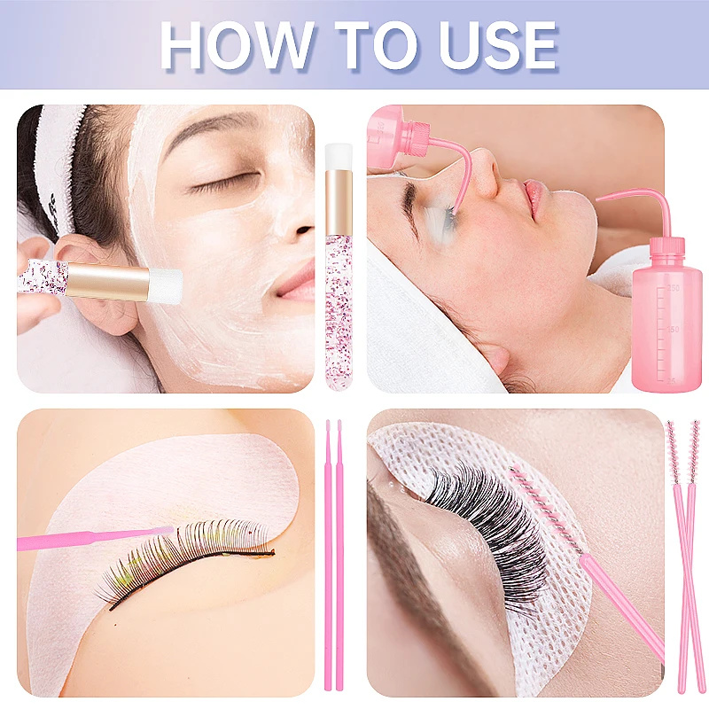 153 unids/set Kit de suministr - Eyelash Extension Wash Kit reseña y precio